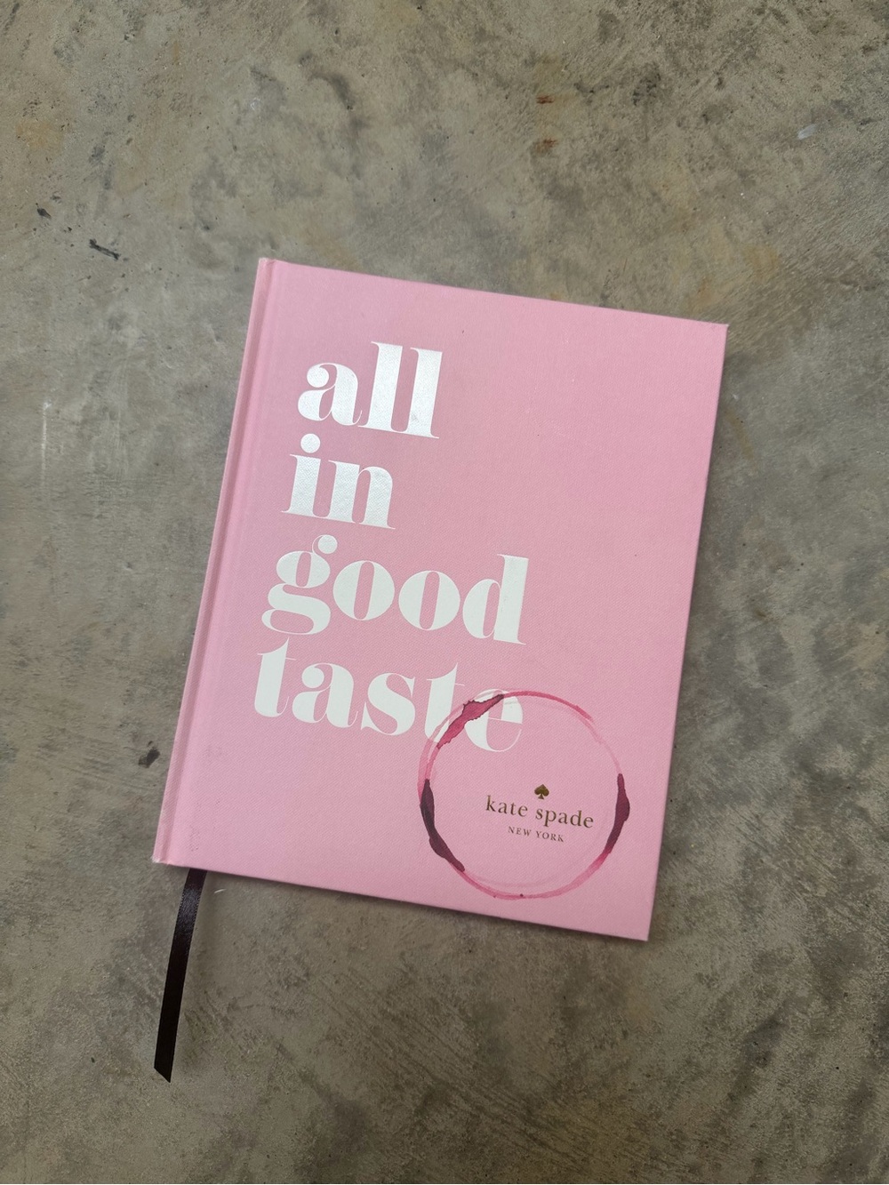 kate spade Pink "All in Good Taste" Decorative Hardcover Book